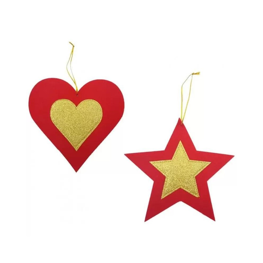 APPEND FELTRO STELLACUORE ROSSOGOLD
